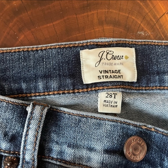 J.CREW Vintage Straight‎ Jeans 28T - Picture 10 of 11